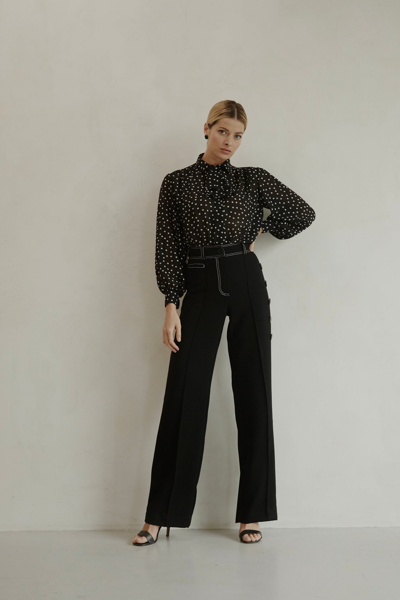 High Waisted Wide Pants
